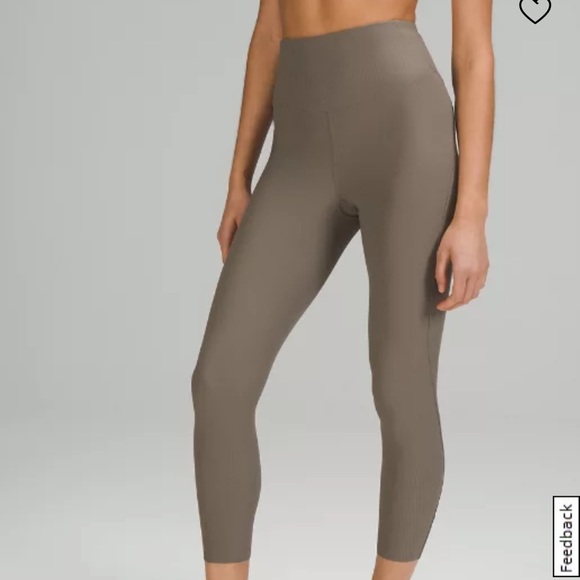 lululemon athletica Pants - NWT lululemon Base Pace HR tight 24” Ribbed Rover grey Asia fit